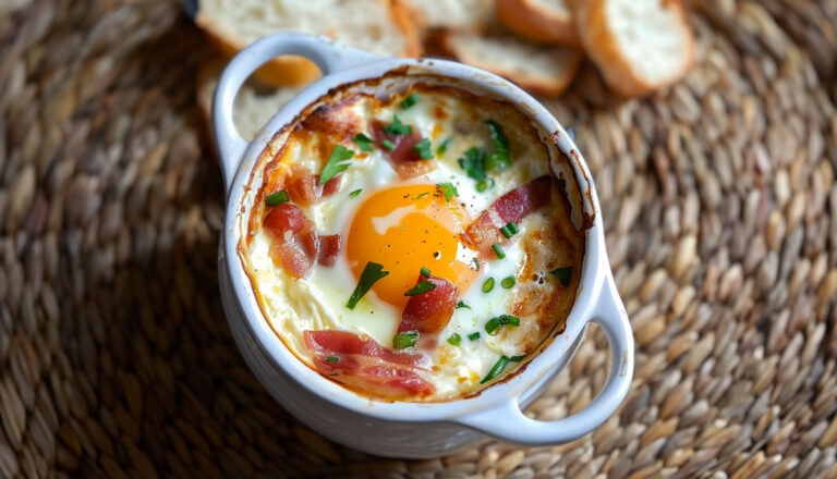 Oeufs Cocotte au Chèvre et aux Lardons – Cuisine