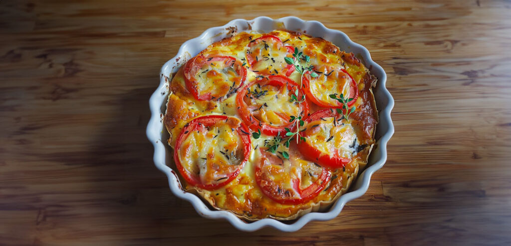 Quiche Sans Pâte au Thon et Tomate – Cuisine