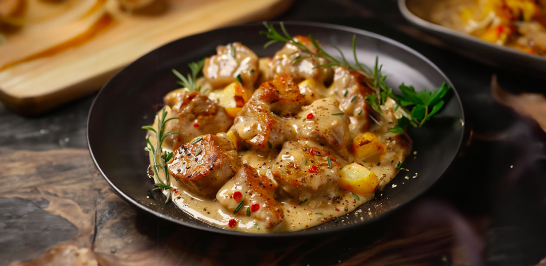 Sauté de Porc à la Crème de Moutarde – Cuisine