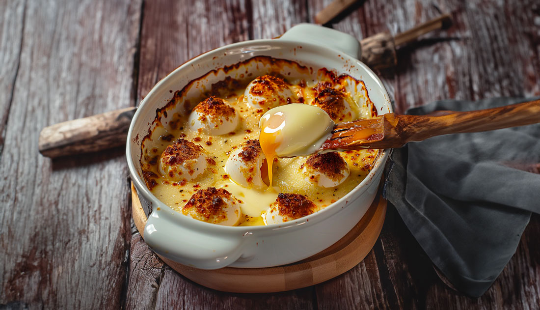 Gratin d’œufs durs à la béchamel – Cuisine