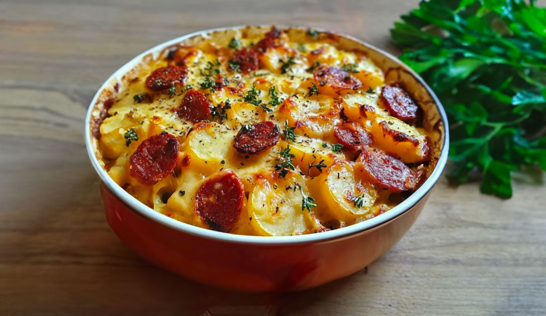 Gratin de Pommes de Terre au Chorizo et Béchamel de Tomate – Cuisine