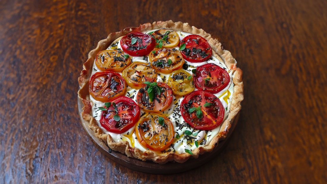 Tarte à la Tomate, Chèvre et Miel – Cuisine
