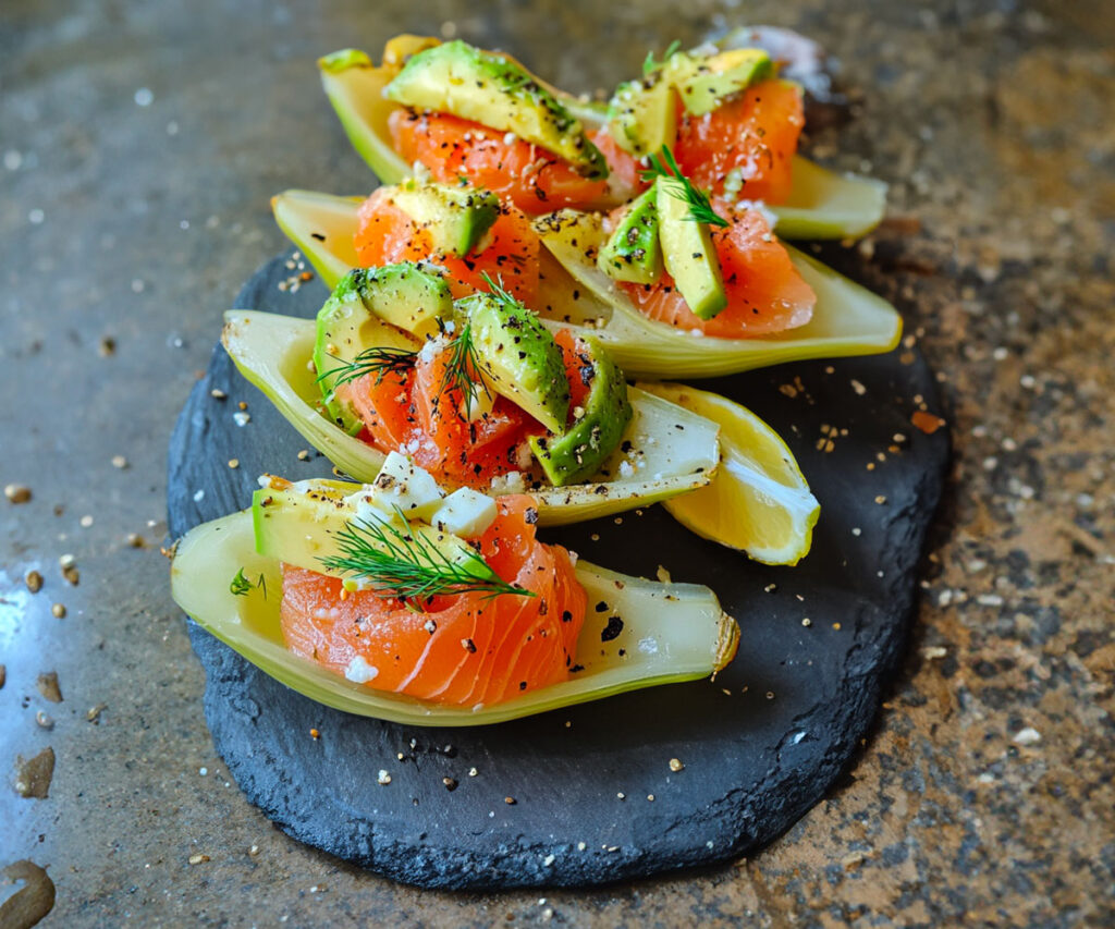 Endives Farcies au Saumon Fumé et Avocat : Une Recette Exquise et