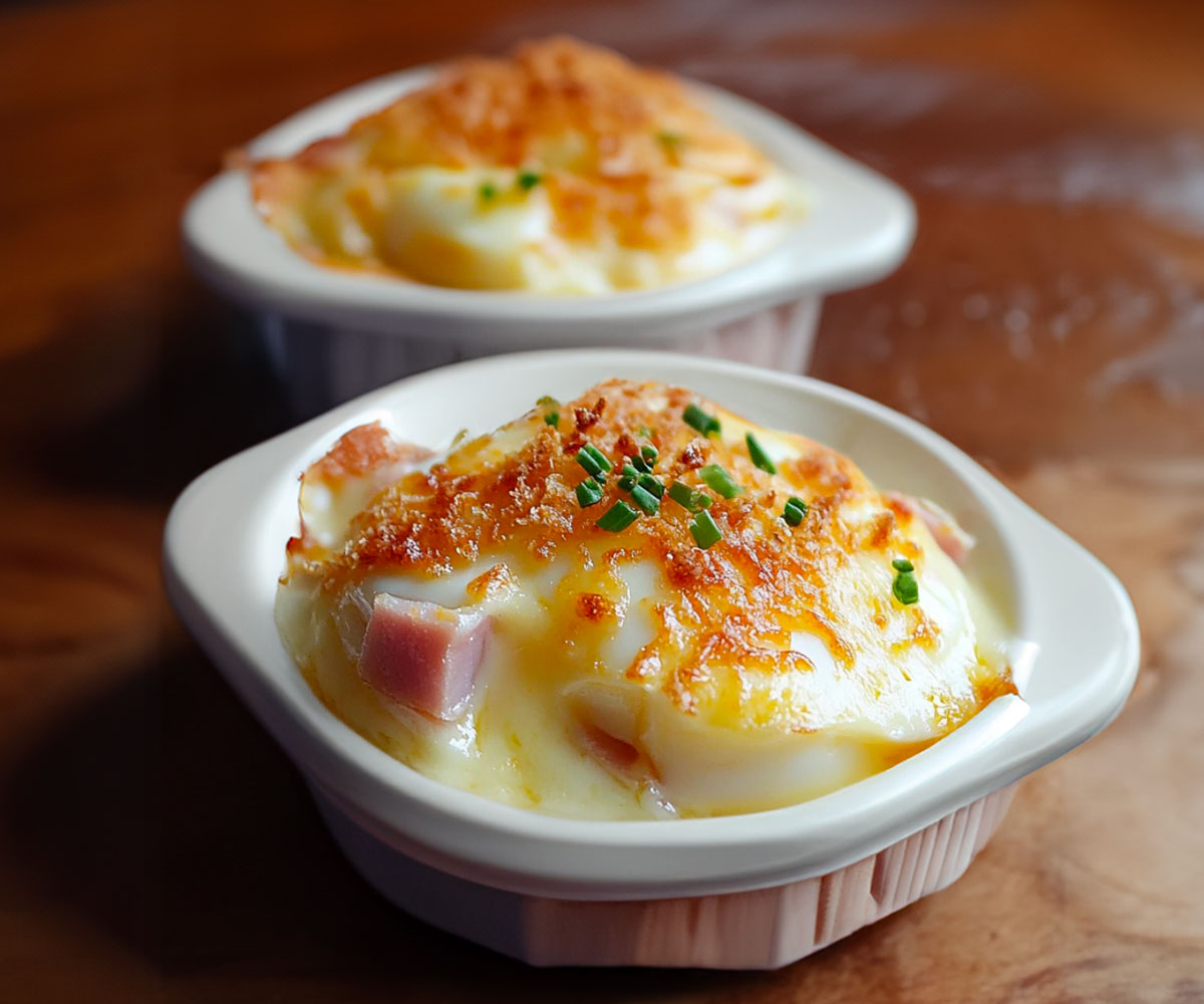 Gratin d’œufs Durs au Jambon et Béchamel Fromagée – Cuisine