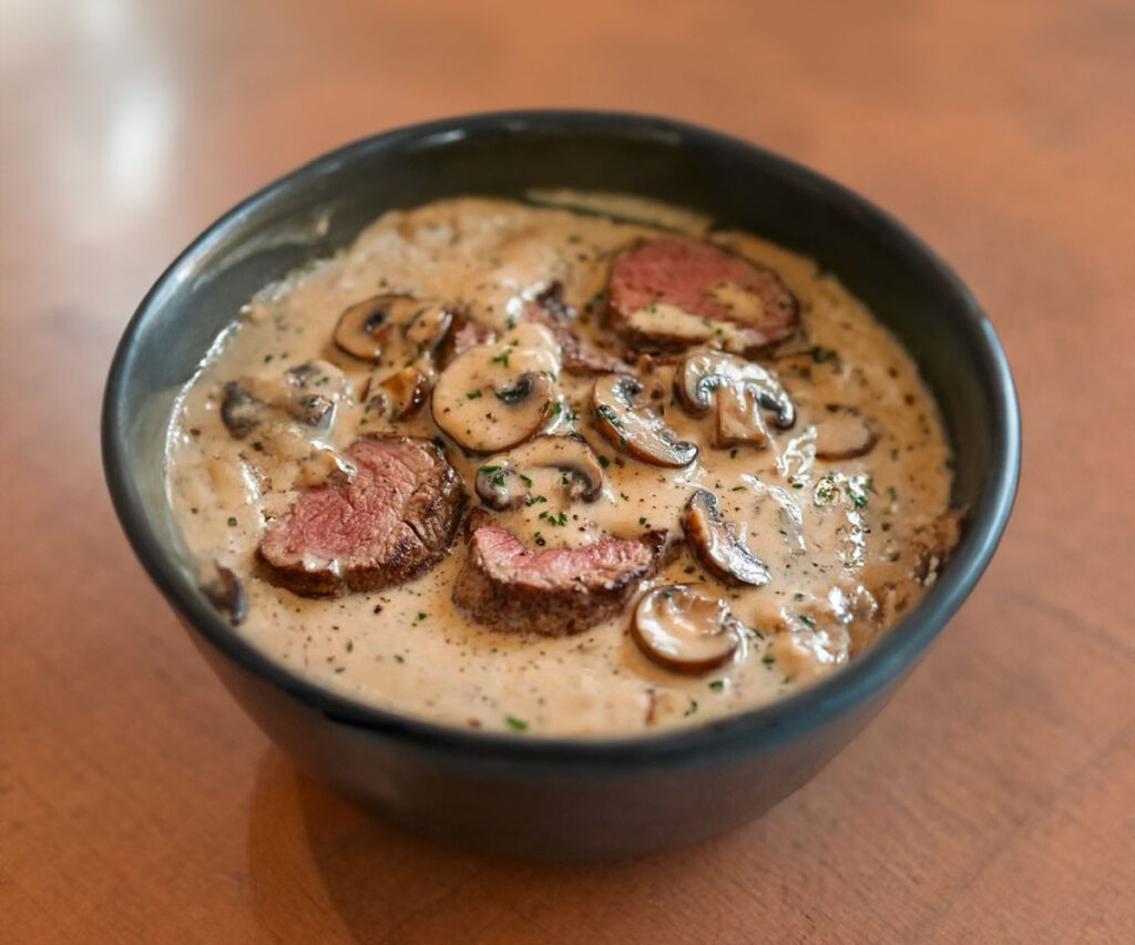 Filet Mignon Crémeux au Boursin et Champignons – Cuisine